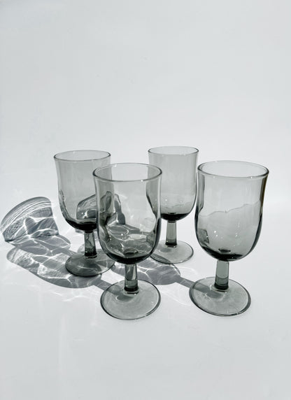 Smoke Gray Stemware