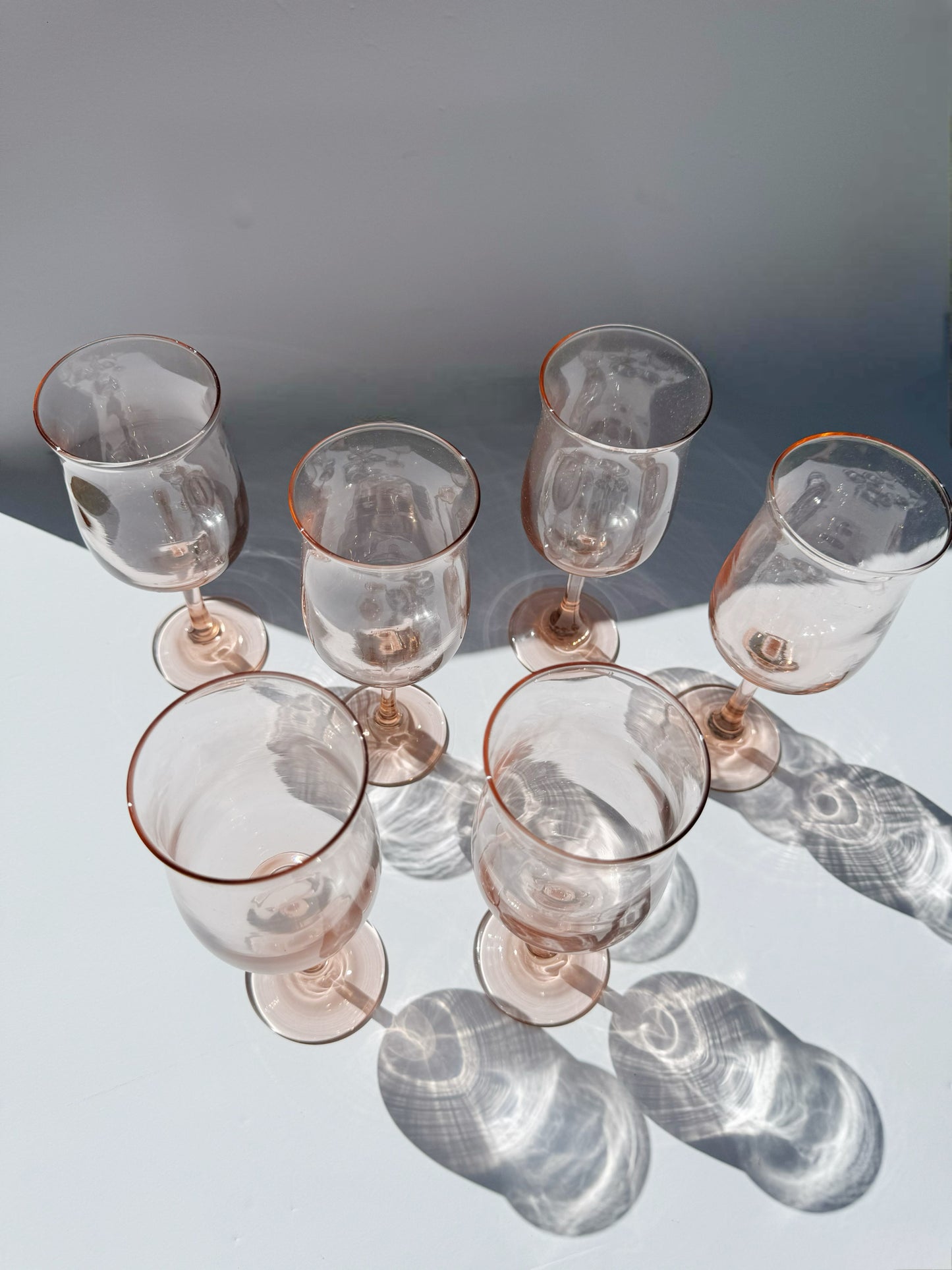 Pink Glass Stemware