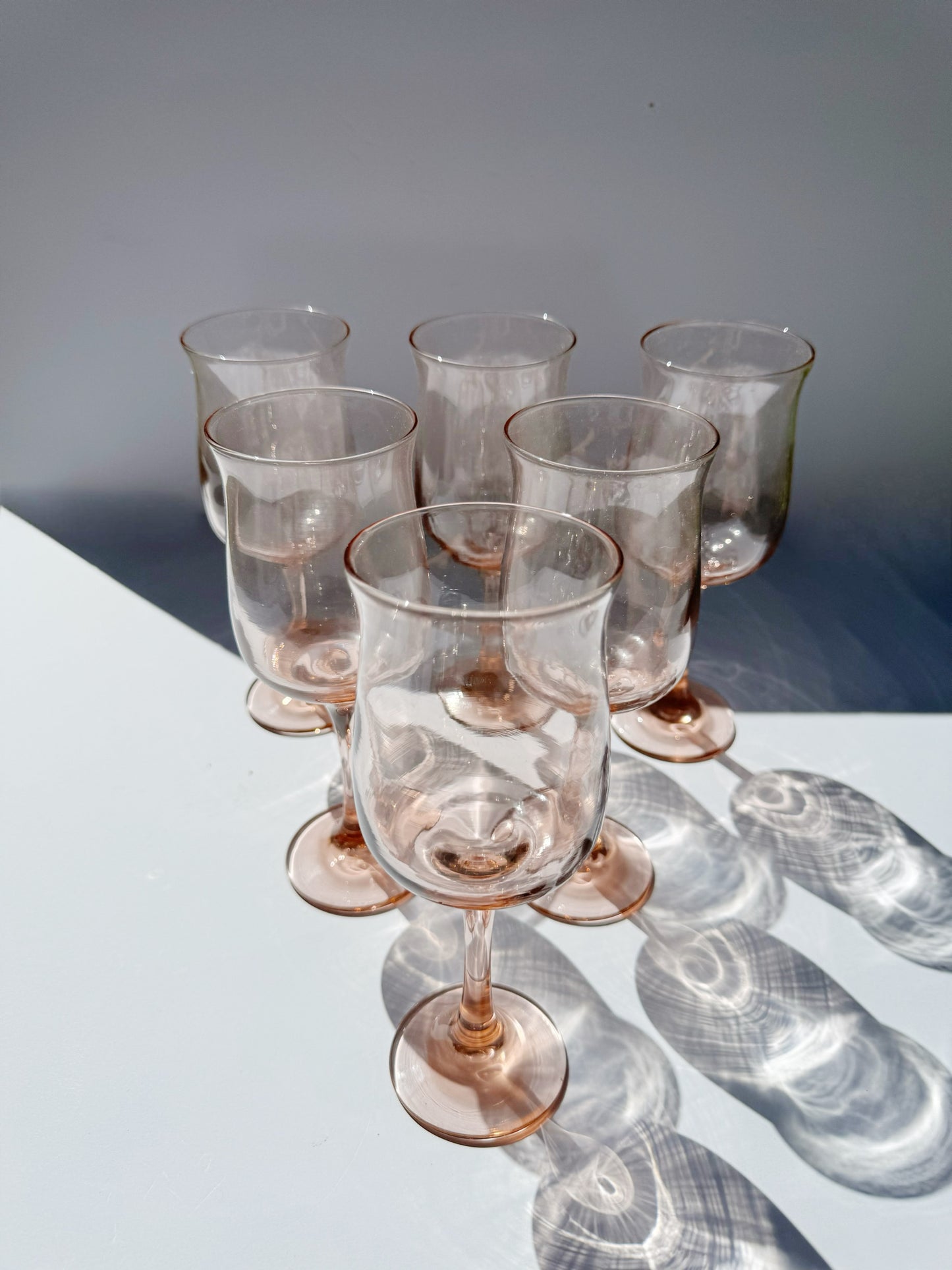 Pink Glass Stemware