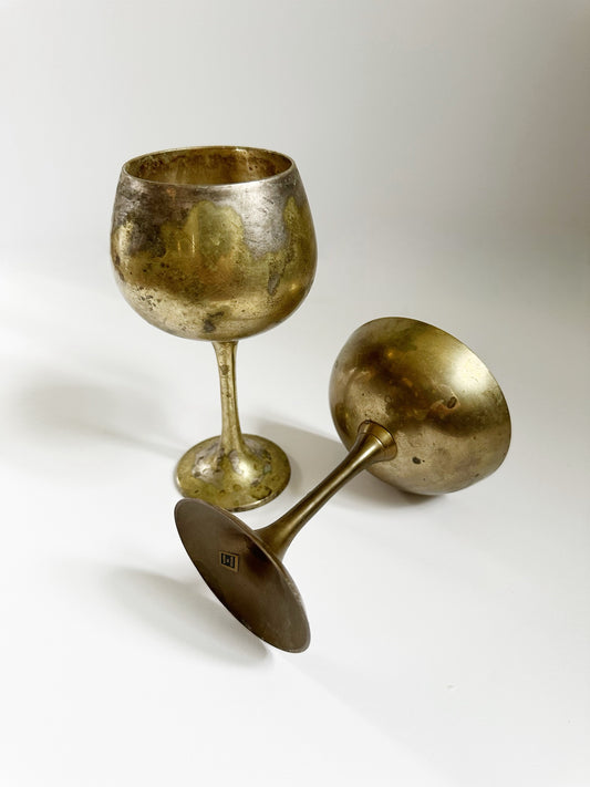 Brass Coupe & Goblet