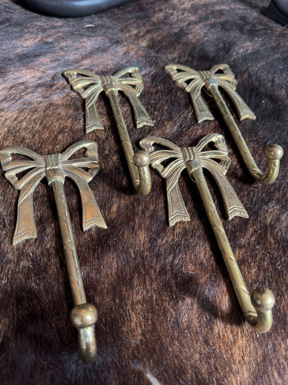 Brass Bow Wall Hooks