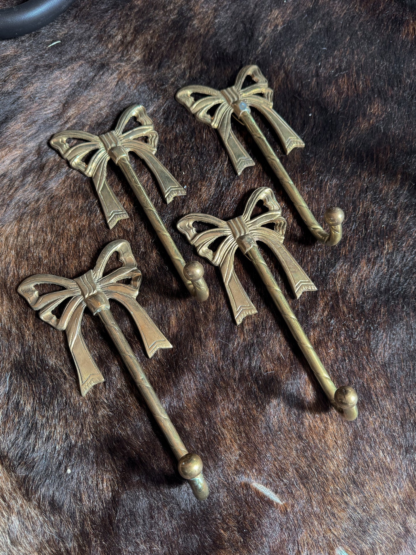 Brass Bow Wall Hooks