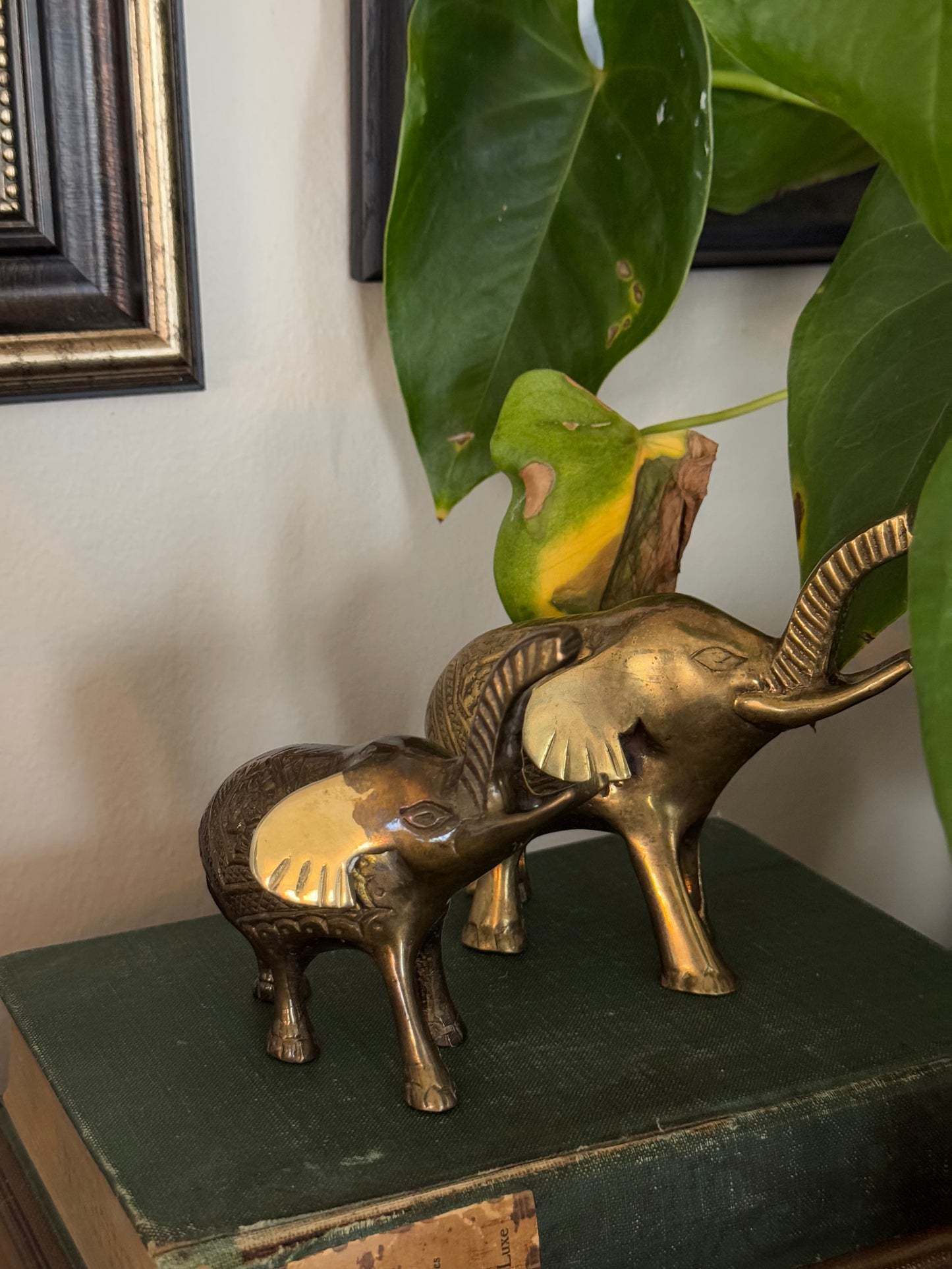 Brass Elephant Pair