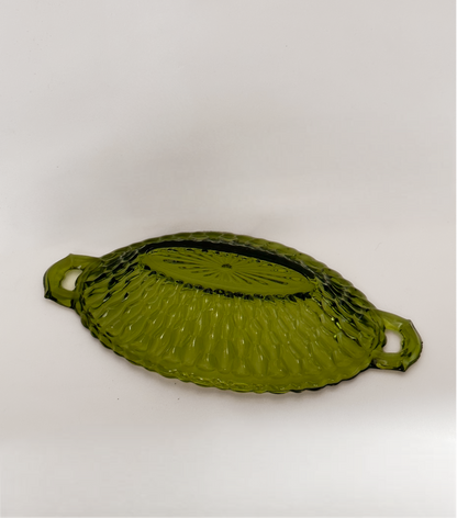 Decorative Green Glass Dish