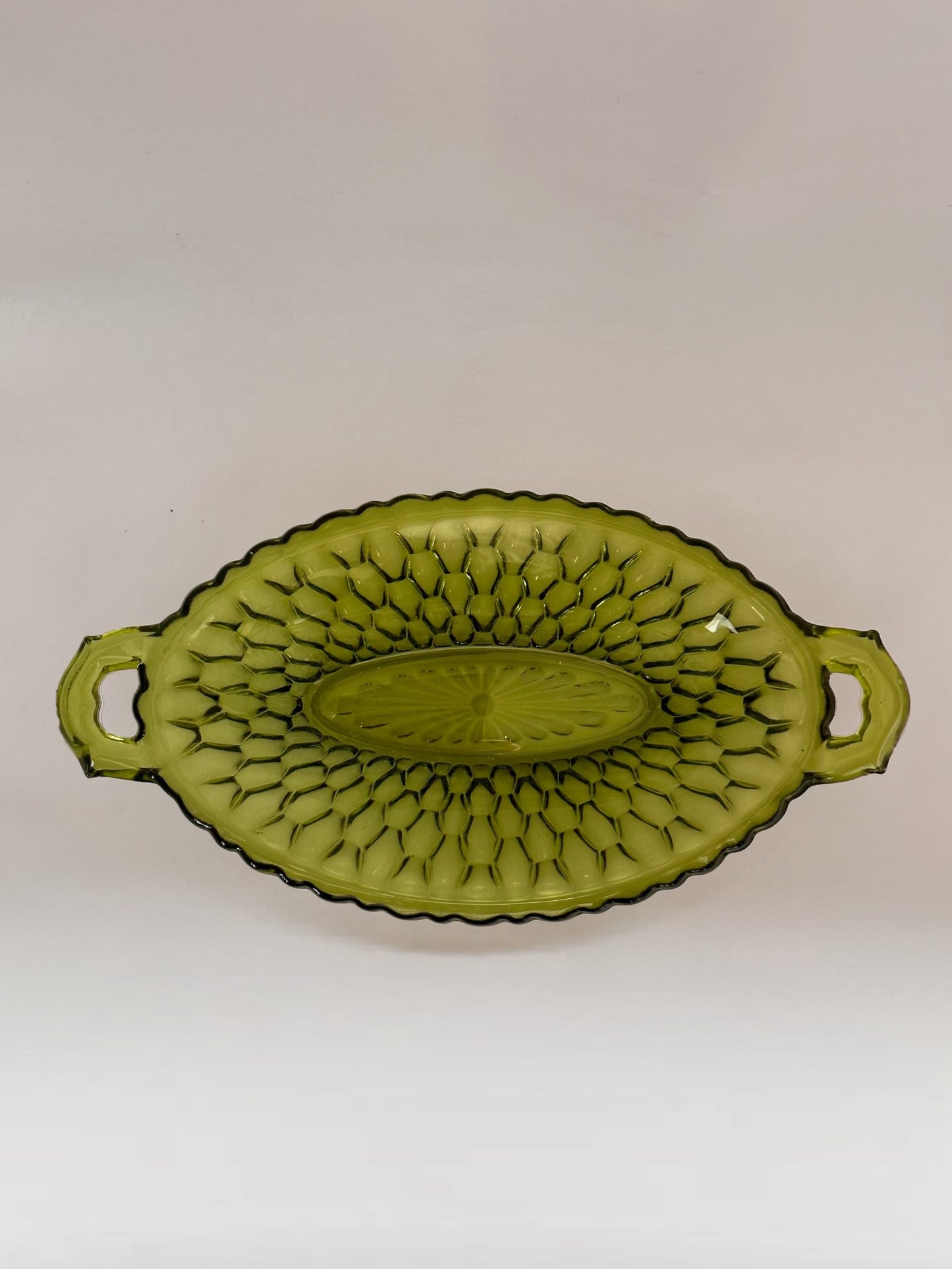 Decorative Green Glass Dish