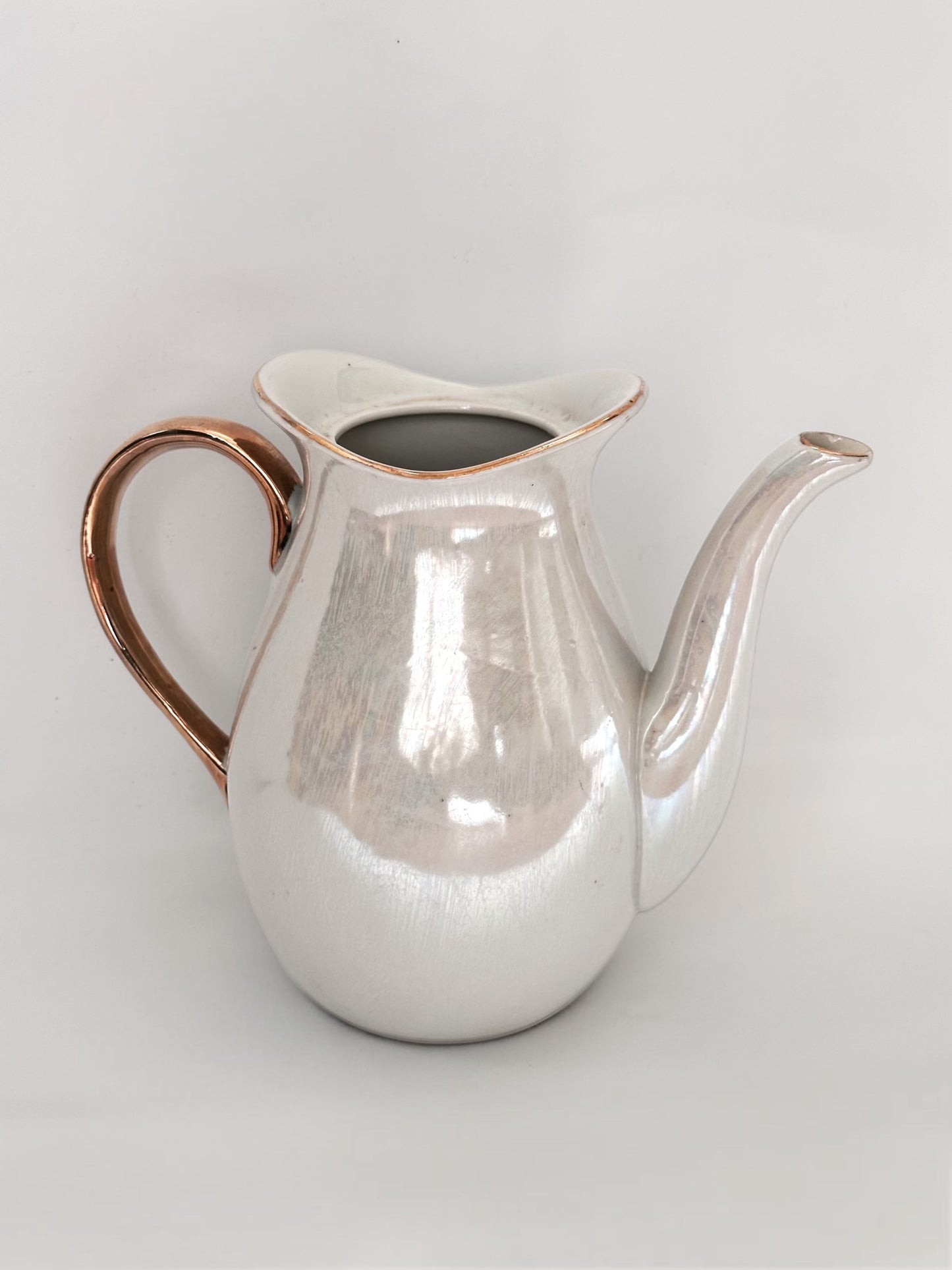 Pearl Gold Trim Teapot