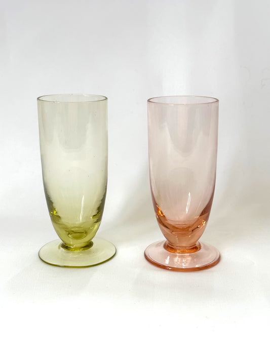 Green & Pink Depression Shot Glasses