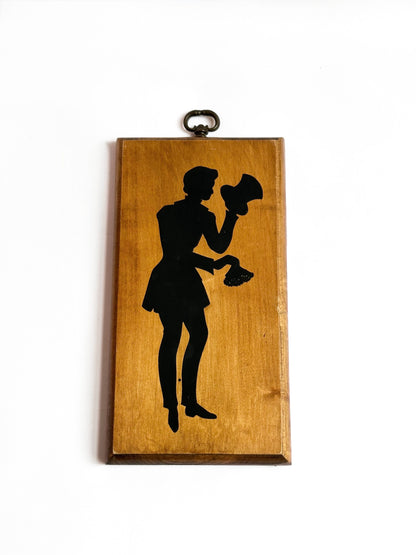 Man with Top Hat Wood Art