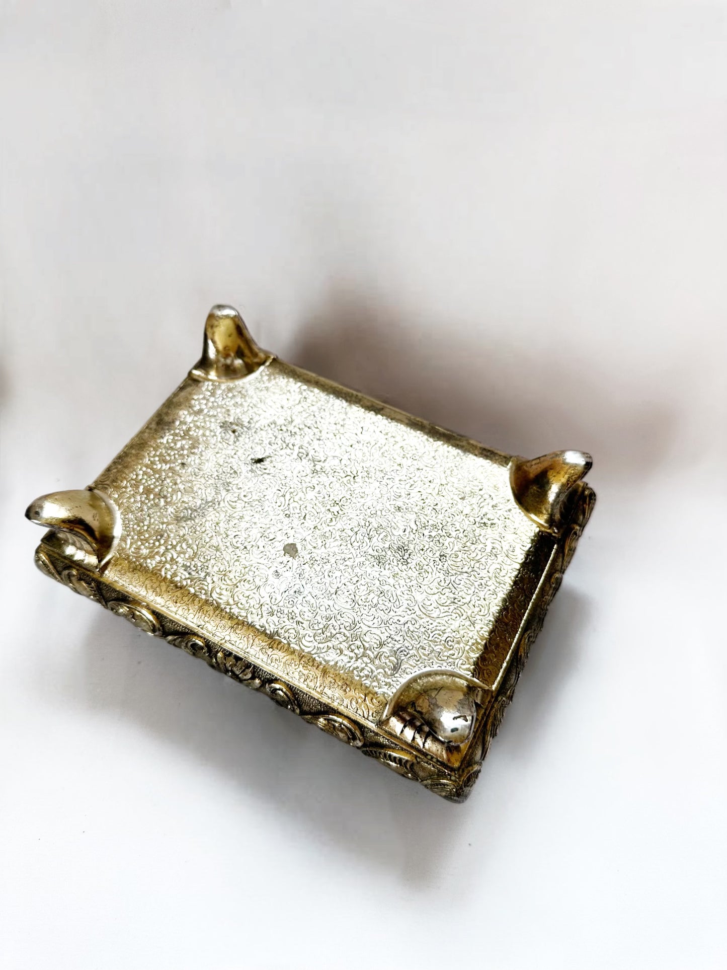 Vintage Metal Jewelry Box