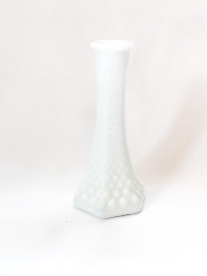 Hobnail Milk Glass Vase