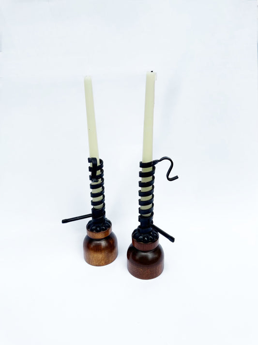 Metal & Wooden Candle Holders