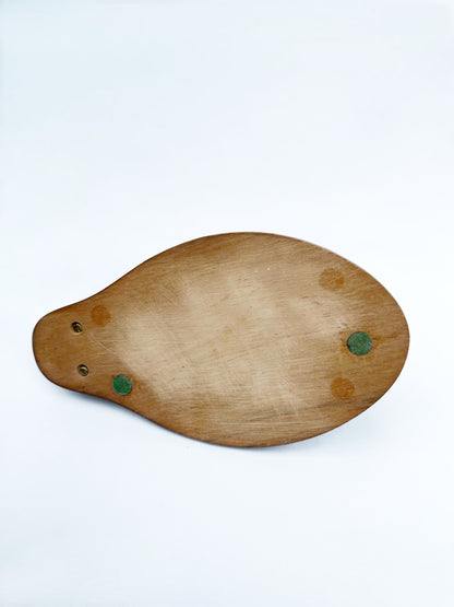 Wooden Brass Duck Tray