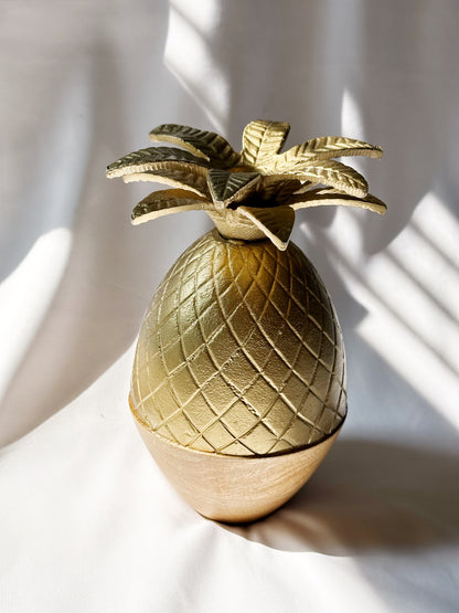 Brass & Wood Pineapple