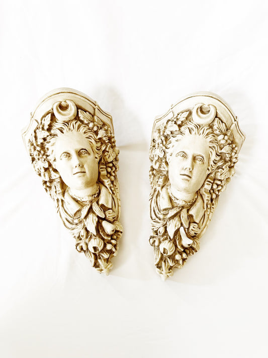 Neoclassical Maiden Wall Sconces